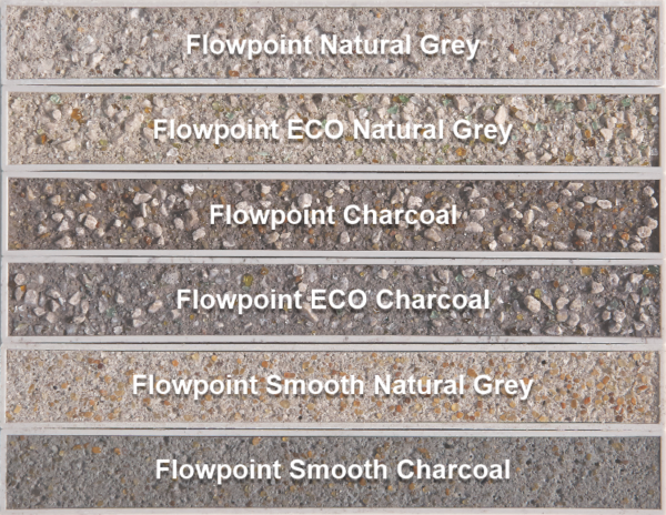 Flowpoint grout colour options
