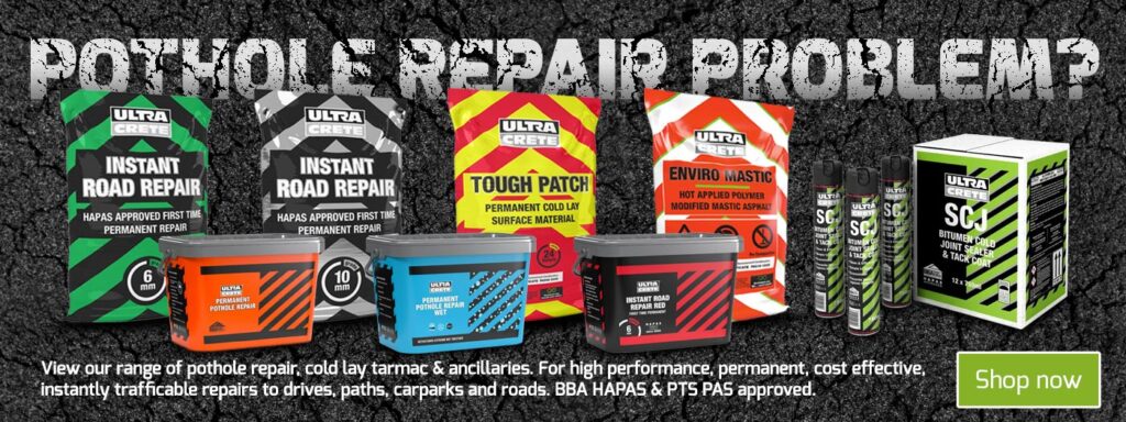 Ideal products for pothole repairs