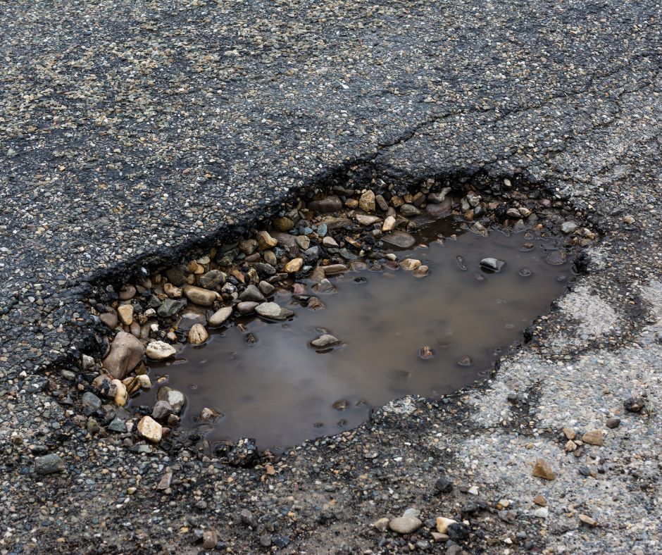 Pothole problem in England